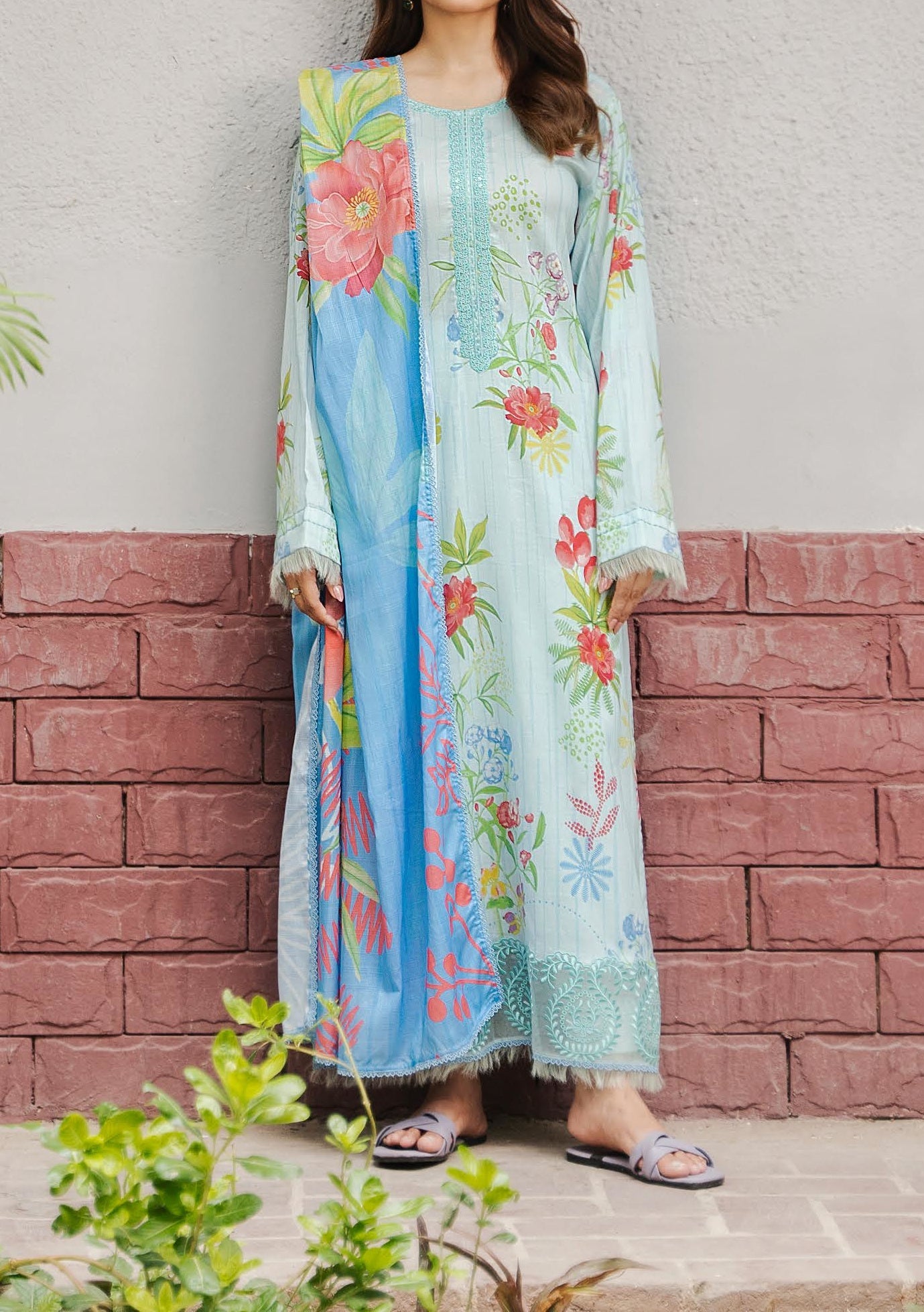 Gulljee Ready Made Digital Printed Lawn - db30020
