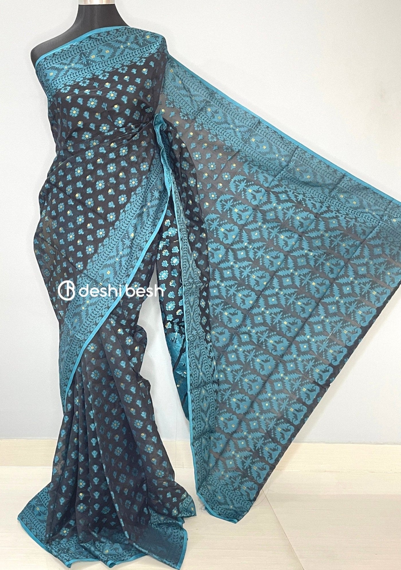 Handloom Jacquard Jamdani Silk Saree - db26031