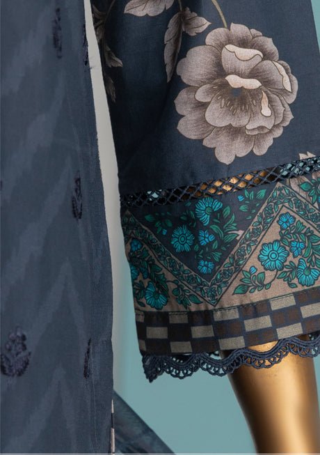 HZ Designer Heavy Embroidered Printed Lawn Dress - db26480