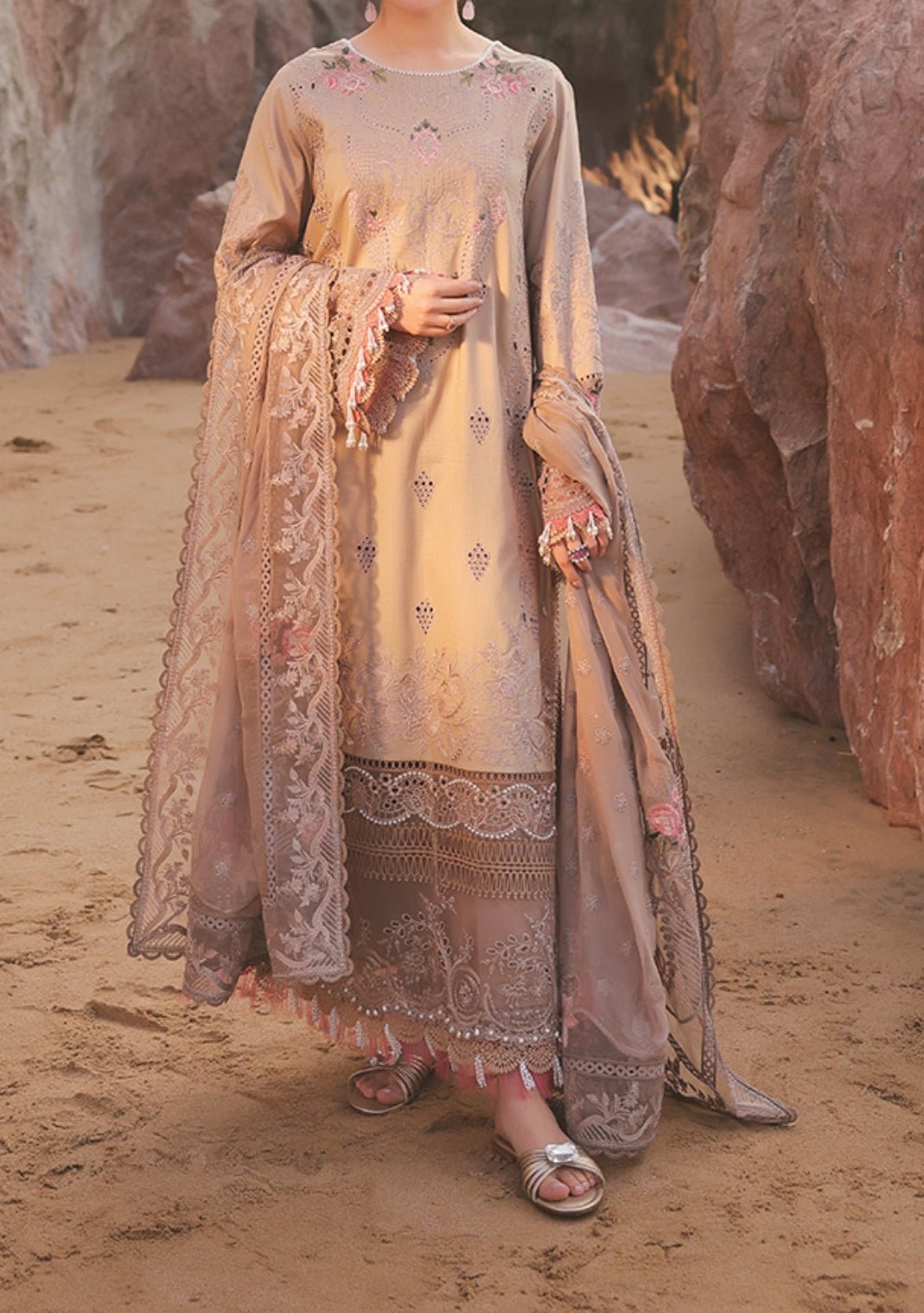 Imrozia Hania Pakistani Luxury Lawn Dress - db28220