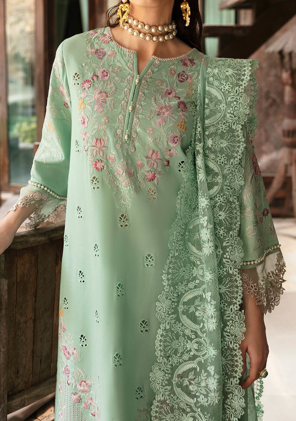 Imrozia Maya Pakistani Luxury Lawn Dress - db26414