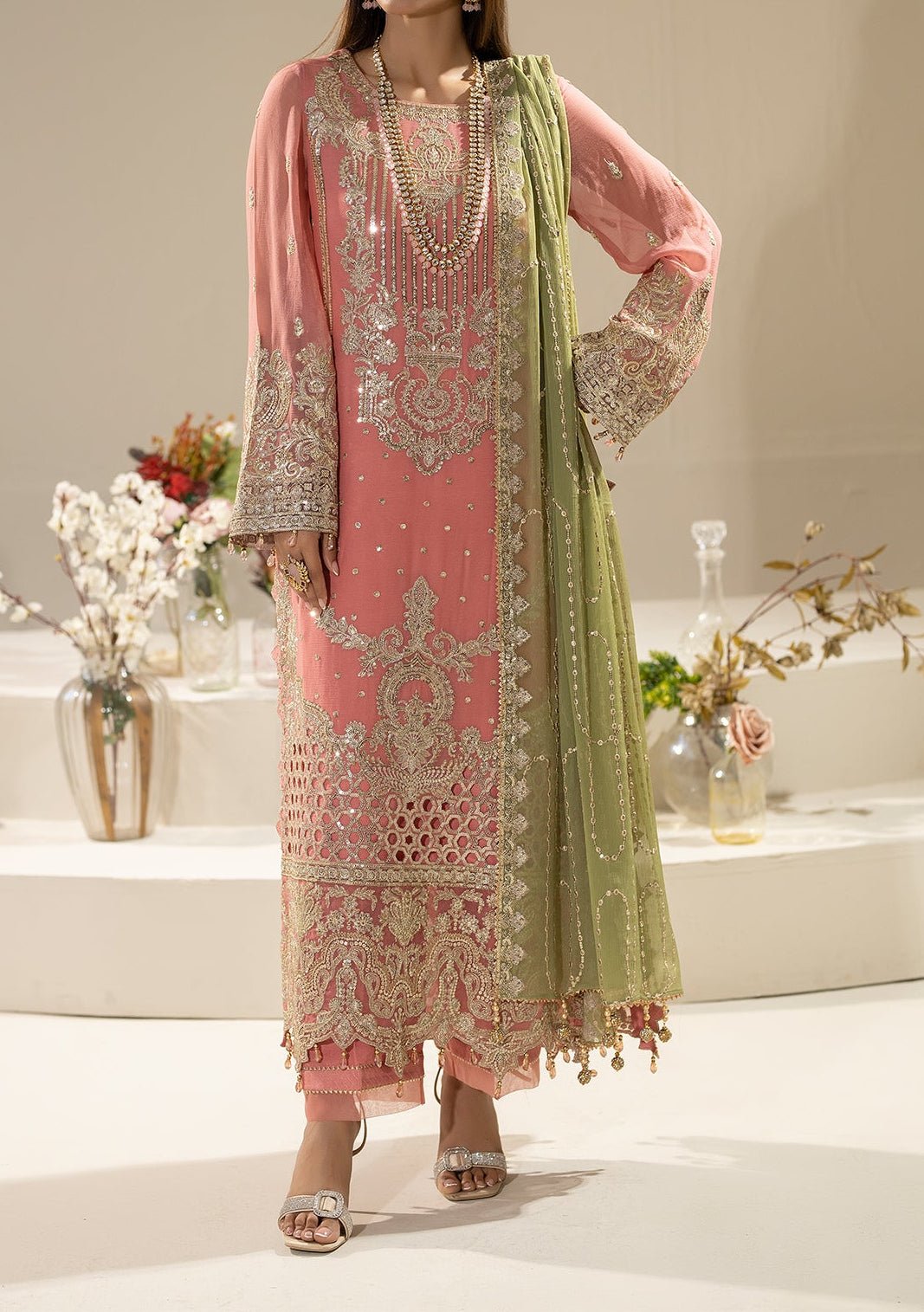 Imrozia Nisha Pakistani Luxury Dress - db28905