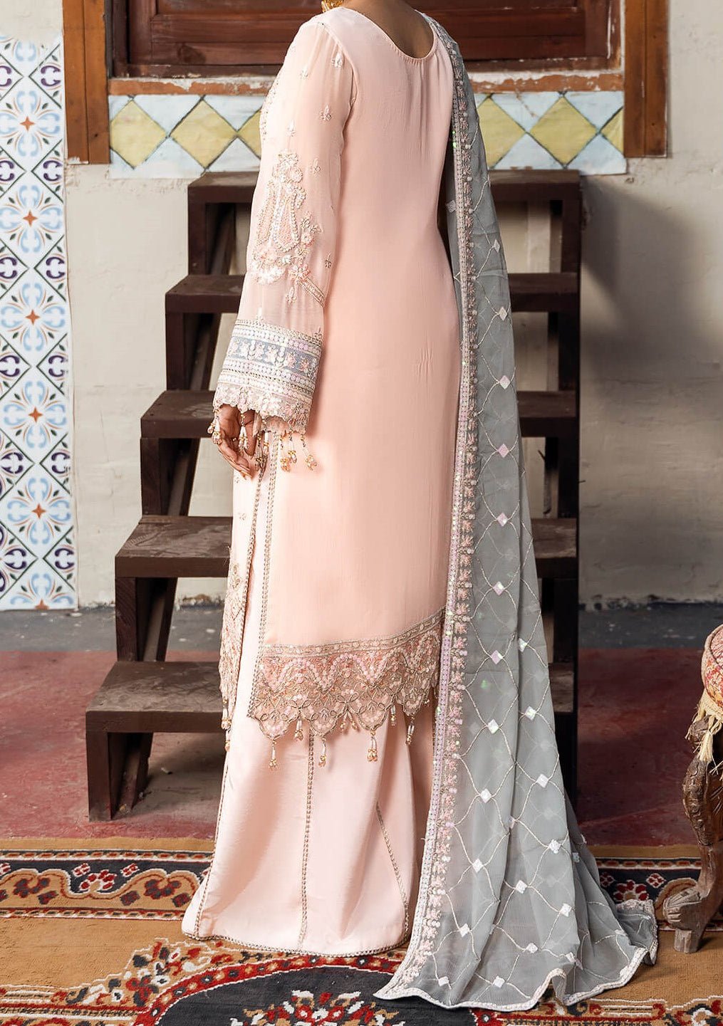 Imrozia Sitarah Pakistani Luxury Chiffon Dress - db27600