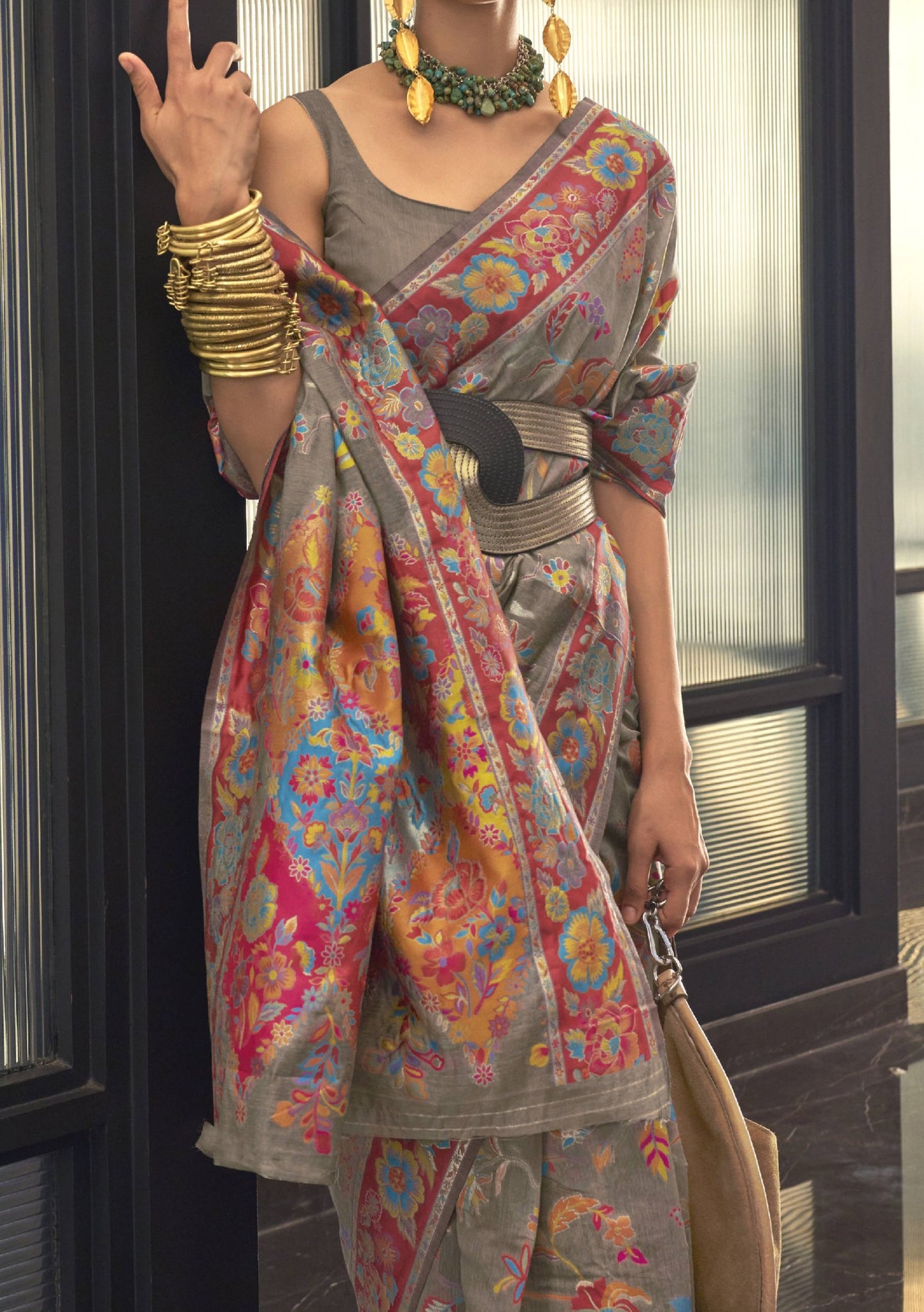 Kabira Designer Premium Kashmiri Silk Saree - db28303