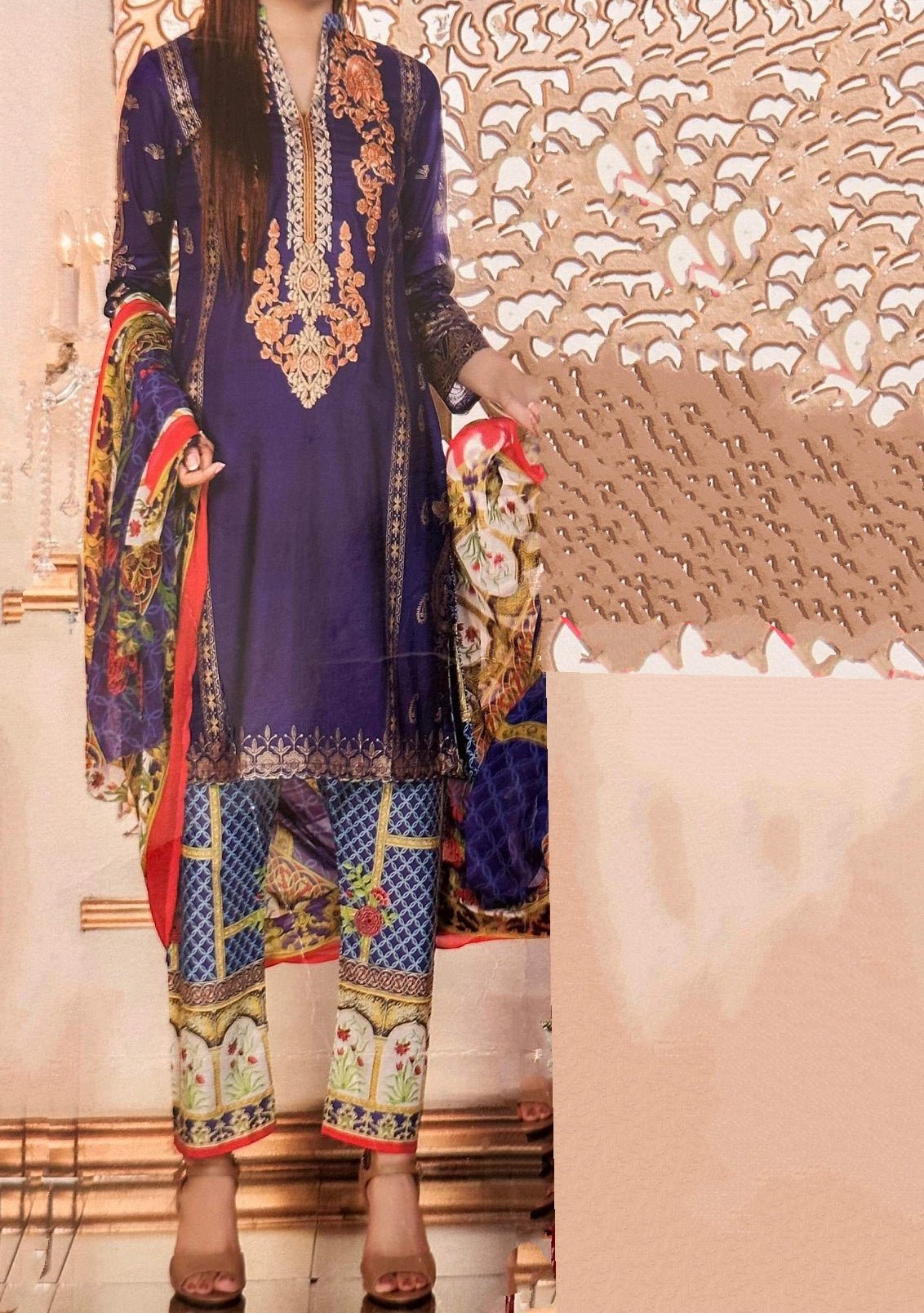 Liali Printed 3 Pieces Lawn Salwar Suit - db25733