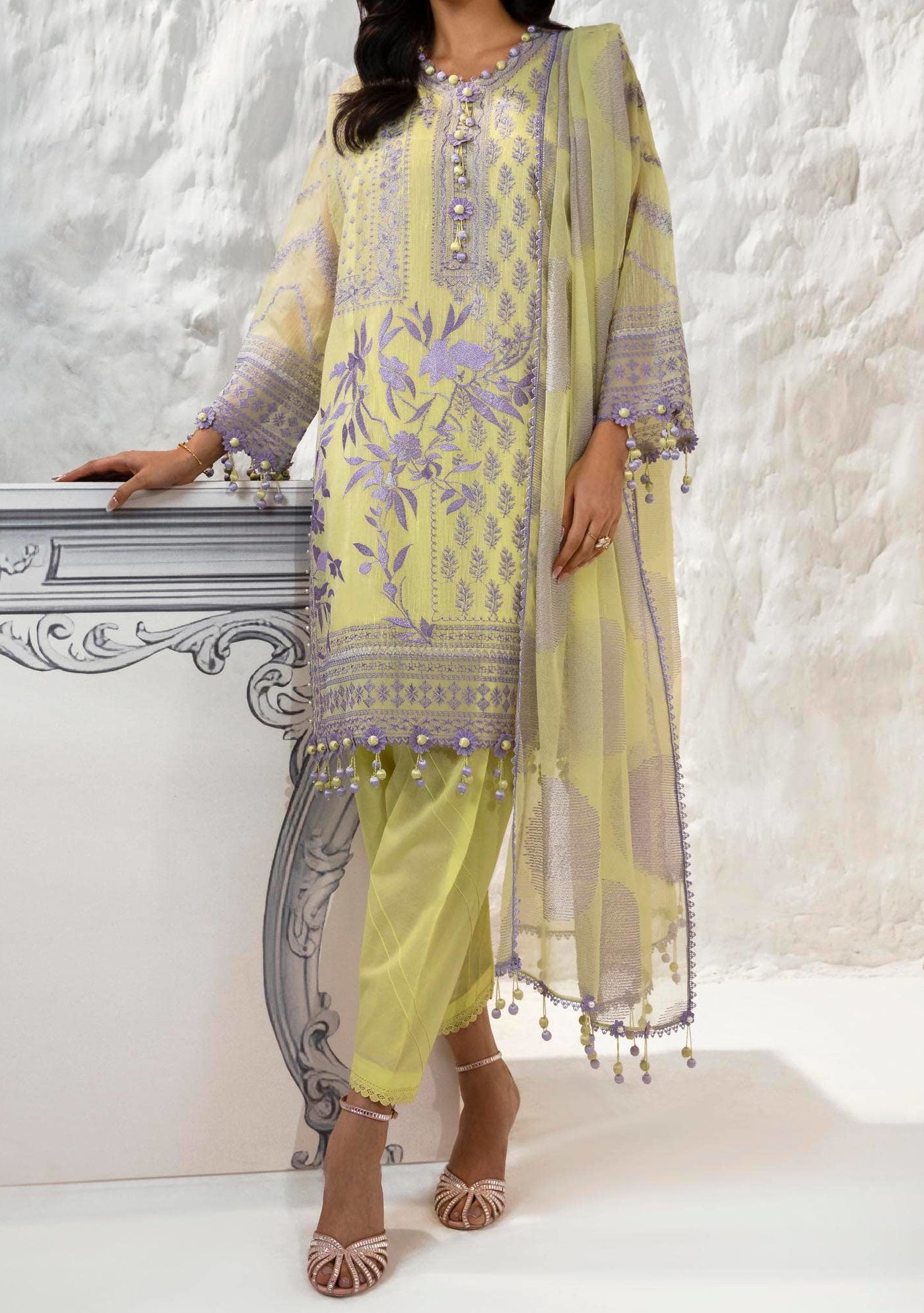 Sana Safinaz Muzlin Summer Pakistani Net Dress