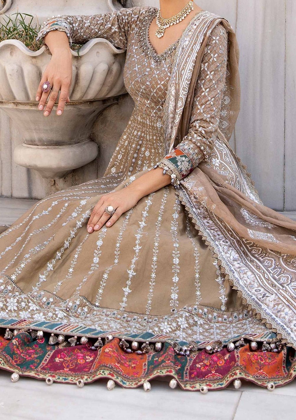 Maria.B Embroidered Pakistani Luxury Lehenga Suit - db28646