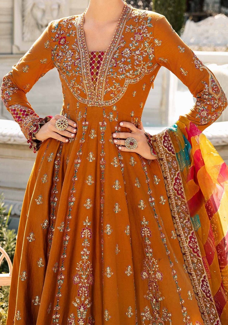 Maria.B Embroidered Pakistani Luxury Lehenga Suit - db28647