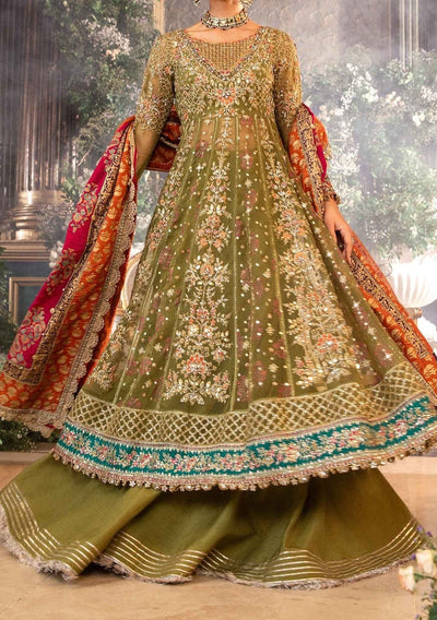 Maria.B Embroidered Pakistani Luxury Lehenga Suit - db27393