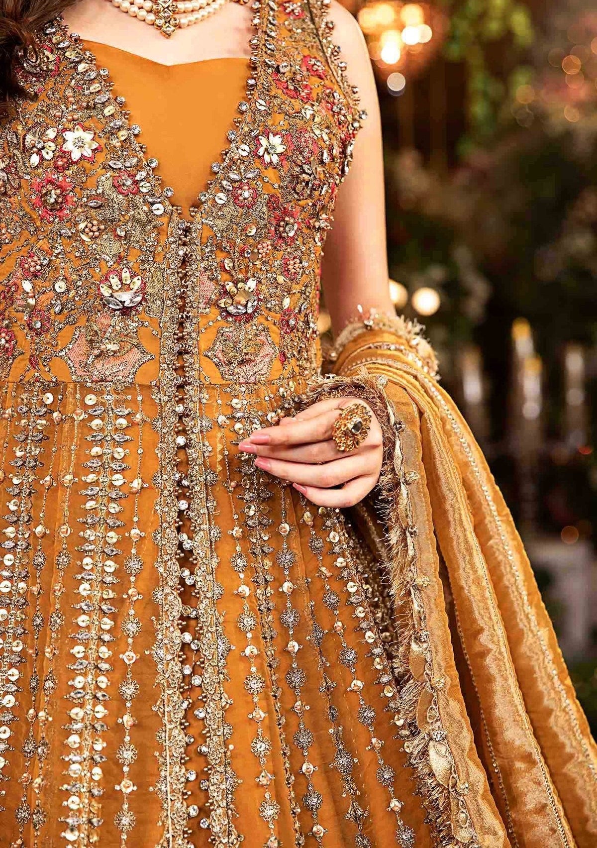 Maria.B Embroidered Pakistani Luxury Lehenga Suit - db28822