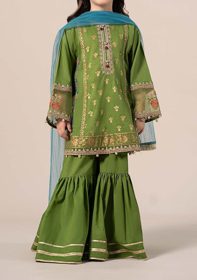 Maria.B Girl's Embroidered Sharara Suit - db28835