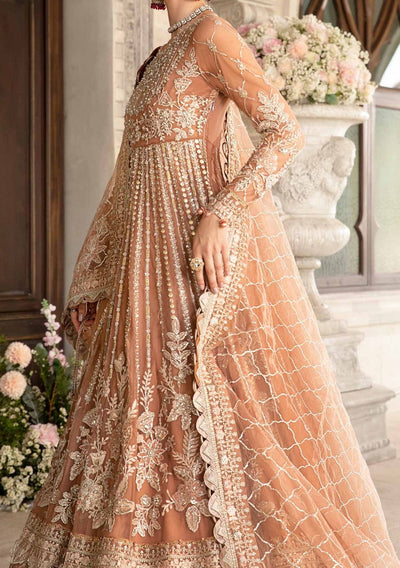 Maria.B Mbroidered Pakistani Luxury Net Lehenga Suit - db26292