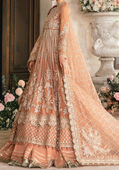 Maria.B Mbroidered Pakistani Luxury Net Lehenga Suit - db26292