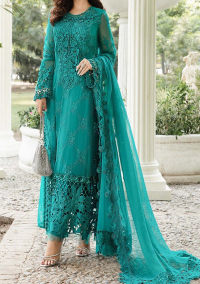 Maria.B Pakistani Luxury Embroidered Chiffon Dress - db28640