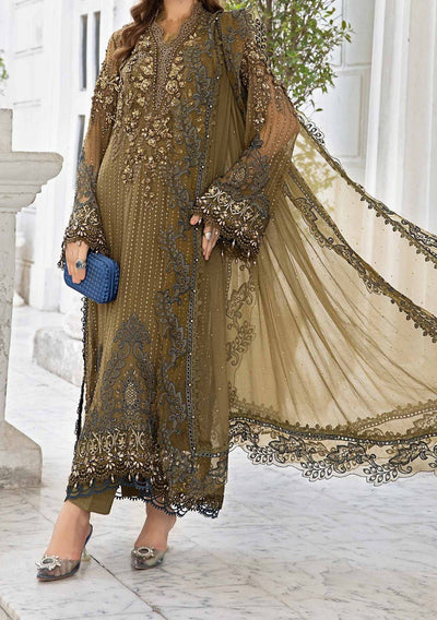 Maria.B Pakistani Luxury Embroidered Chiffon Dress - db26930