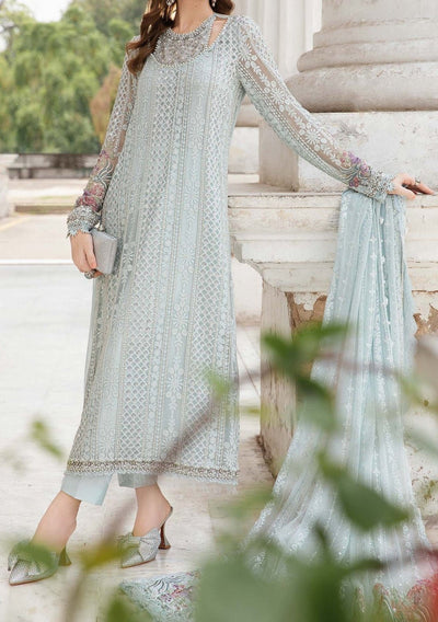 Maria.B Pakistani Luxury Embroidered Chiffon Dress - db26926