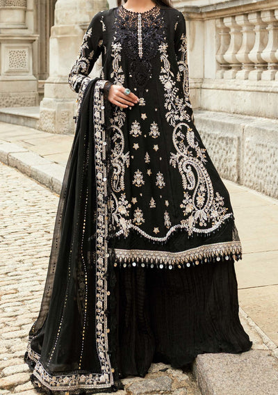 Maria.B Pakistani Luxury Embroidered Raw Silk Suit - db30387