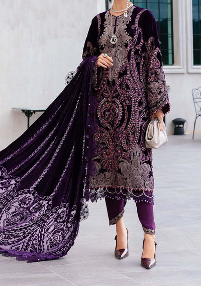 Maria.B Pakistani Luxury Embroidered Velvet Suit - db30386