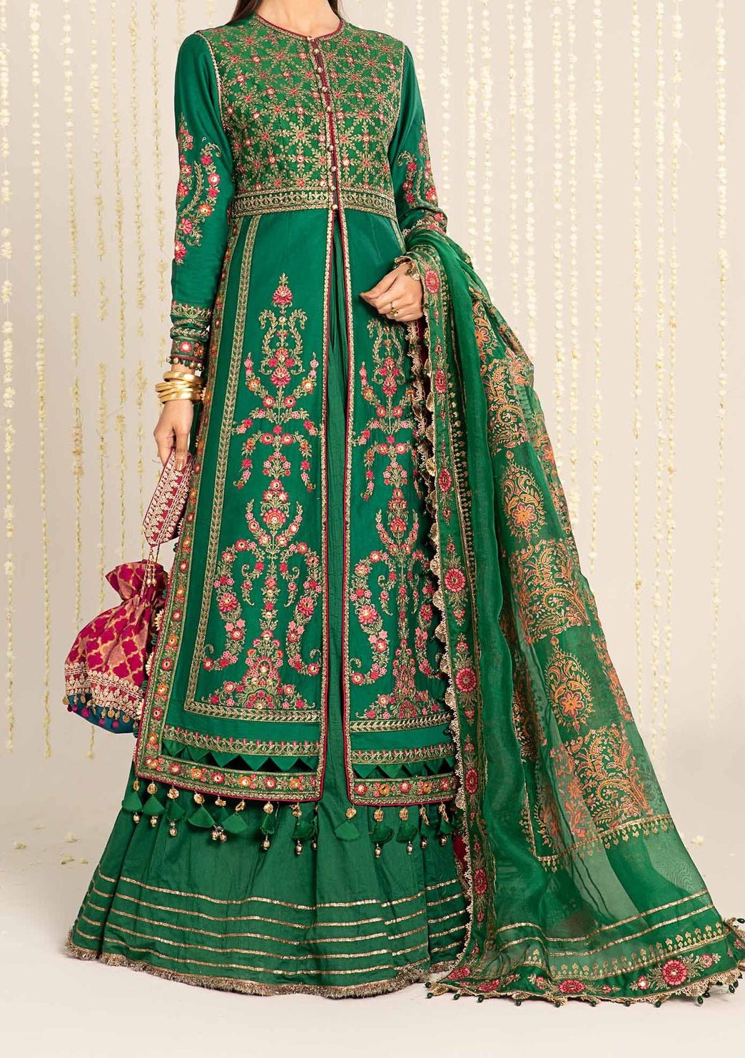 Maria.B Sateen Pakistani Luxury Lehenga Suit - db27238