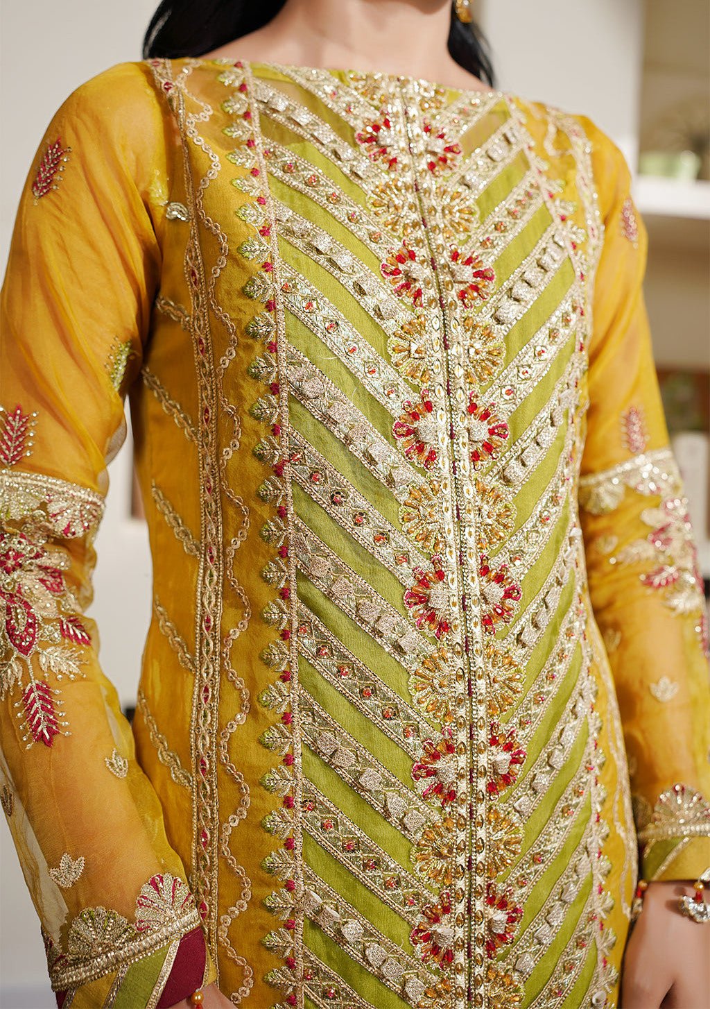 Maryam's Hayat Pakistani Luxury Organza Dress - db26848