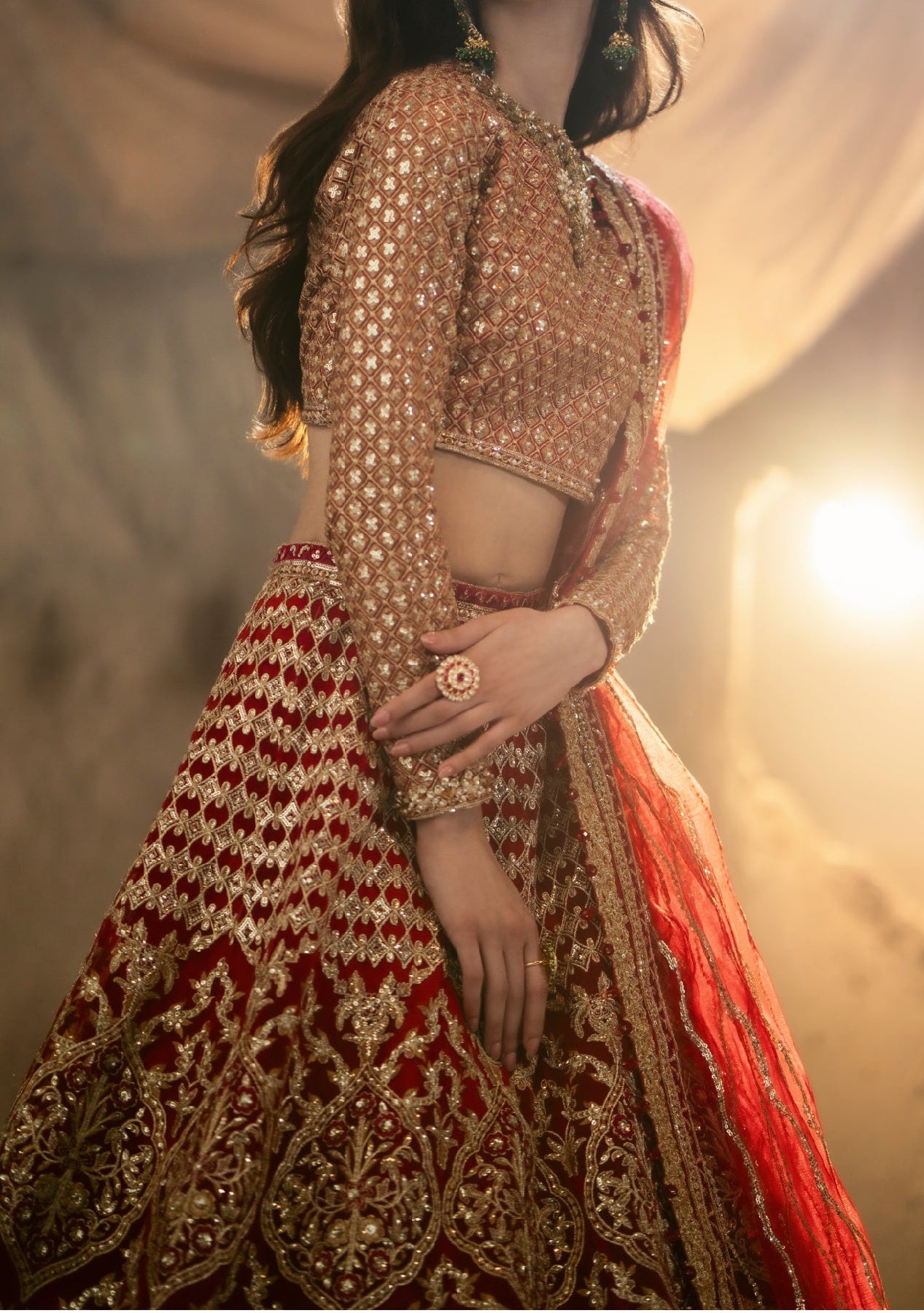 Maryum N Maria Mandisa Pakistani Organza Lehenga Choli - db25971