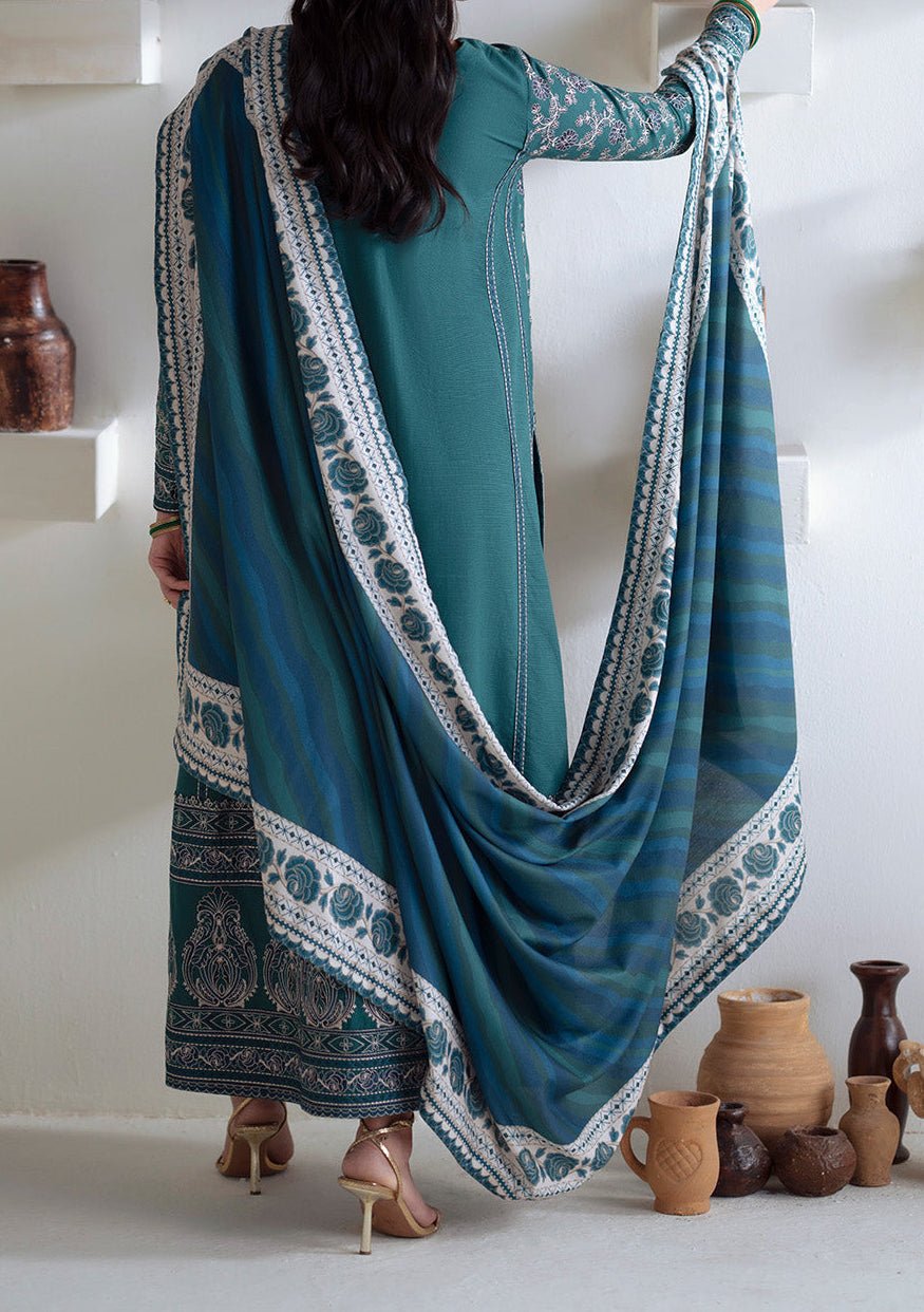 Maryum N Maria Noore Embroidered Khaddar Suit - db30165