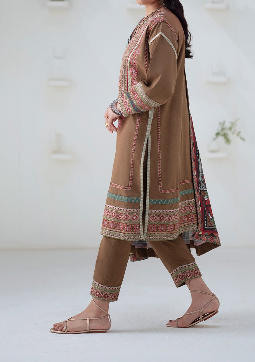 Maryum N Maria Noore Embroidered Khaddar Suit - db30166