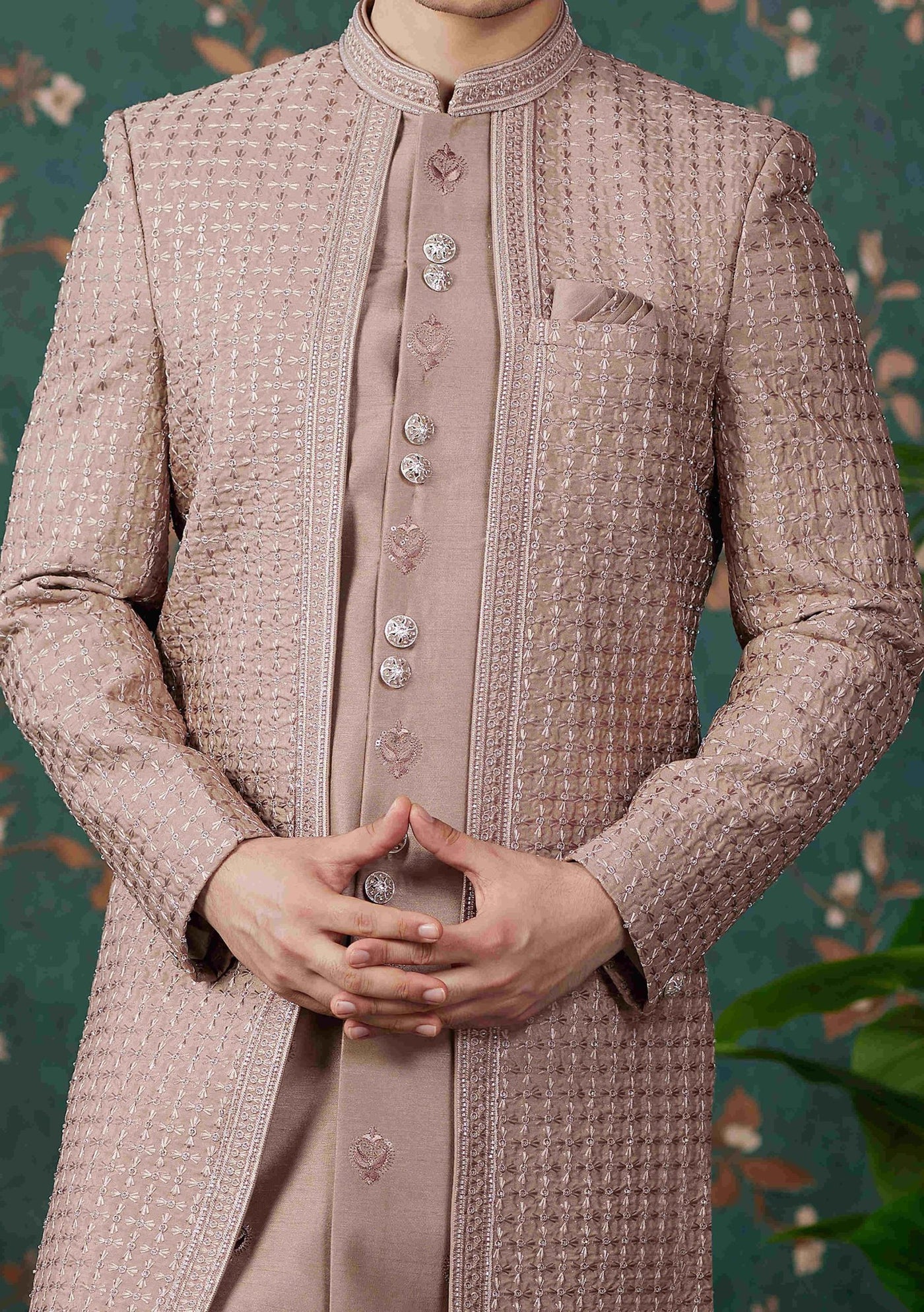 Men's Indo Western Party Wear Sherwani Suit - db28084