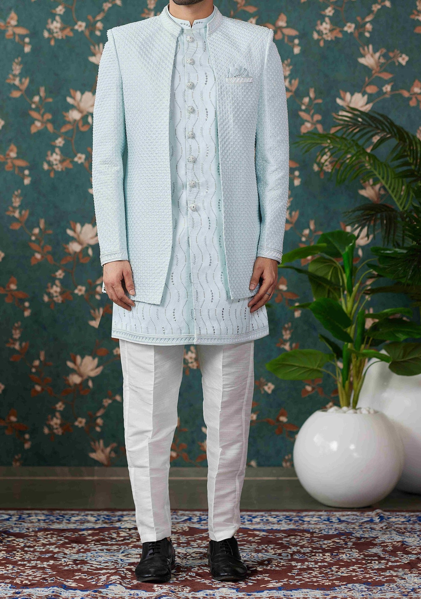 Men's Indo Western Party Wear Sherwani Suit - db28082