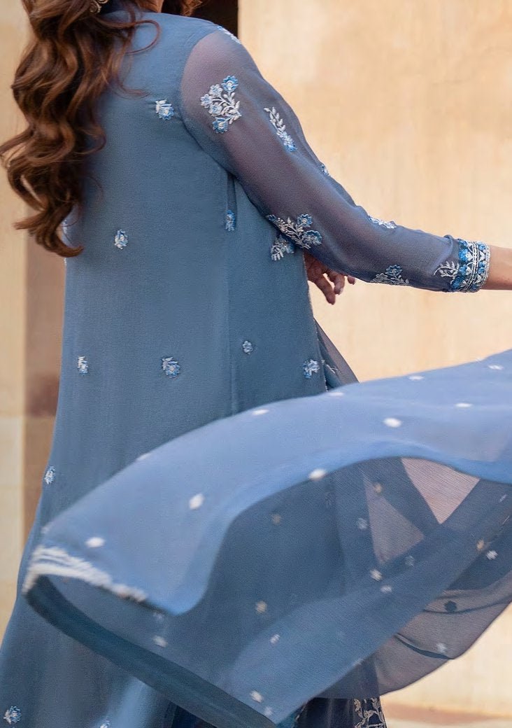 Merakish Heavy Embroidered Chiffon Dress - db27774