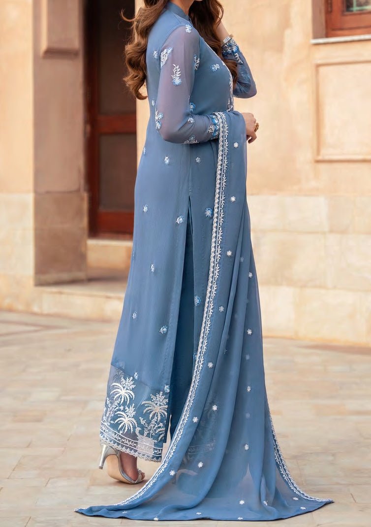 Merakish Heavy Embroidered Chiffon Dress - db27774