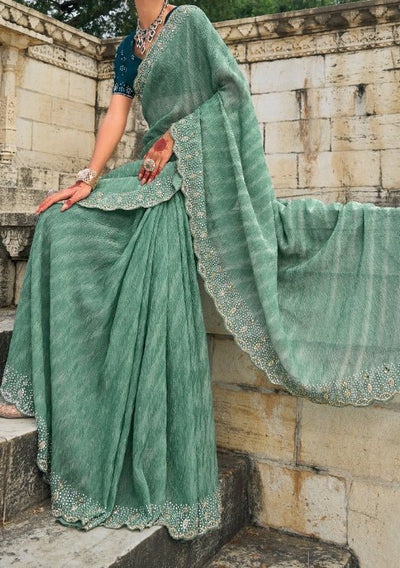 MN Swarovski Heavy Party Wear Saree - db29124