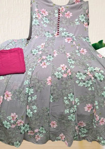 Premium Georgette Floral Printed Gown - db29794