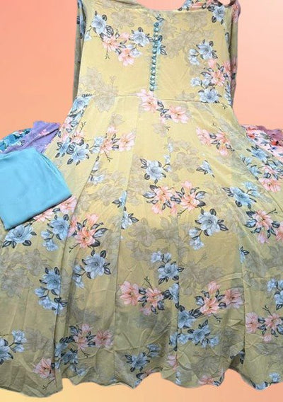 Premium Georgette Floral Printed Gown - db29790