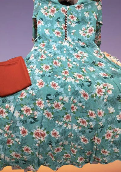 Premium Georgette Floral Printed Gown - db29792