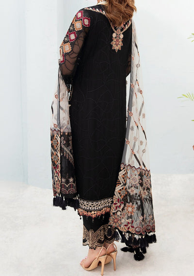 Ramsha Chevron Pakistani Luxury Chiffon Dress