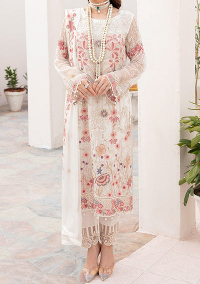 Ramsha Chevron Pakistani Luxury Chiffon Dress