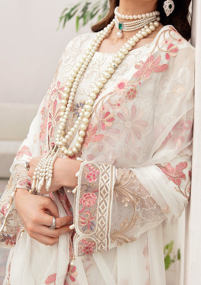 Ramsha Chevron Pakistani Luxury Chiffon Dress