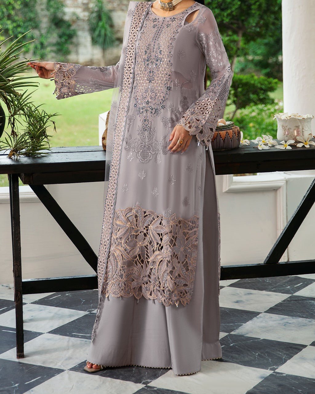 Ramsha Dastak Pakistani Luxury Chiffon Dress - db27548