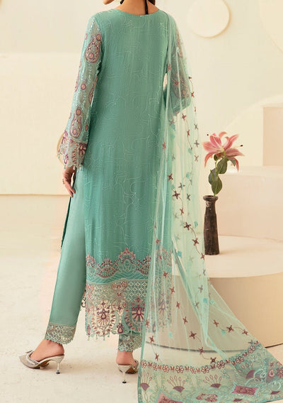 Ramsha Dastoor Pakistani Luxury Chiffon Dress - db27409