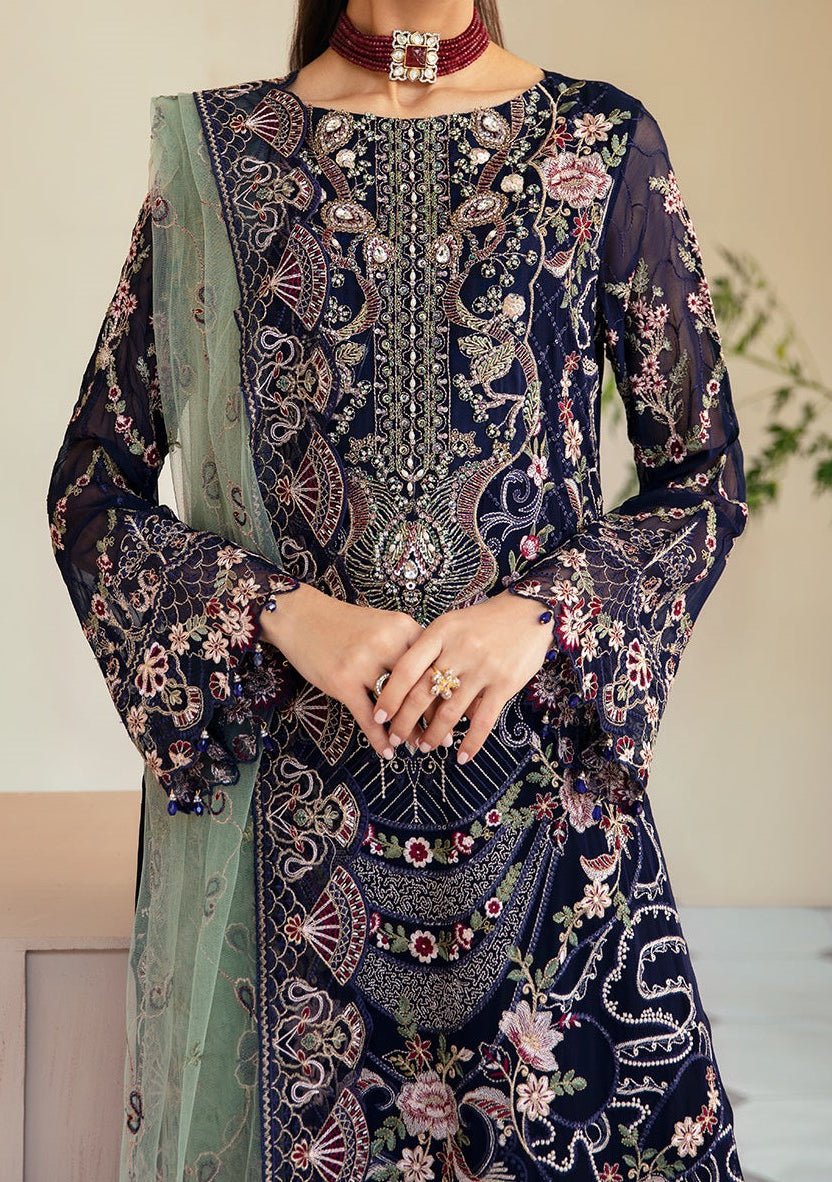 Ramsha Dastoor Pakistani Luxury Chiffon Dress - db27412