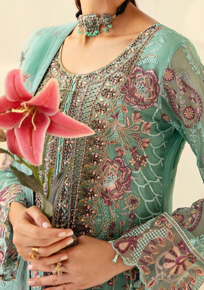 Ramsha Dastoor Pakistani Luxury Chiffon Dress - db27409