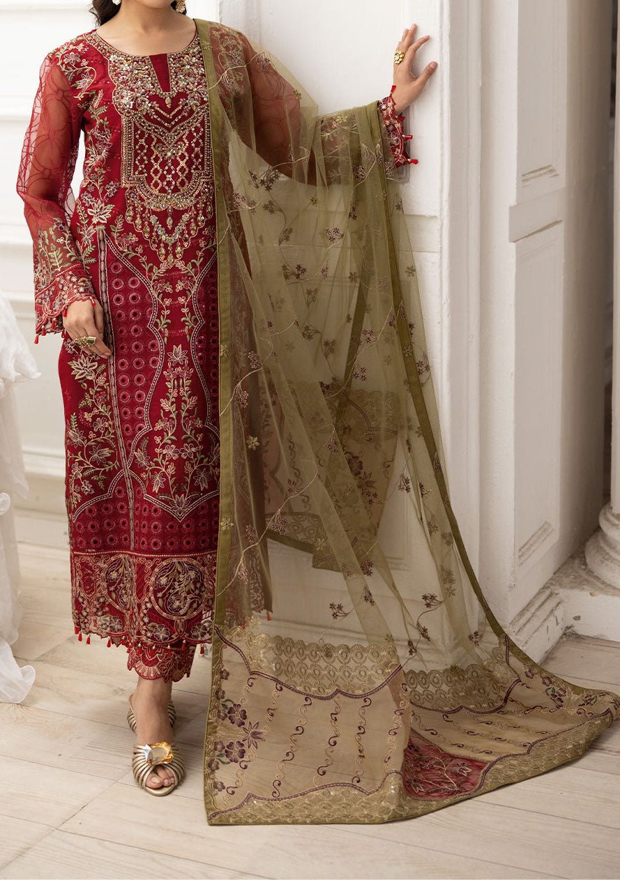 Ramsha Dastoor Pakistani Luxury Organza Dress - db29515