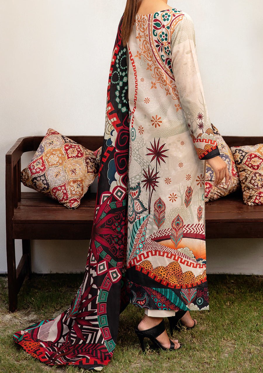 Ramsha Mashaal Embroidered Printed Lawn Dress - db26984