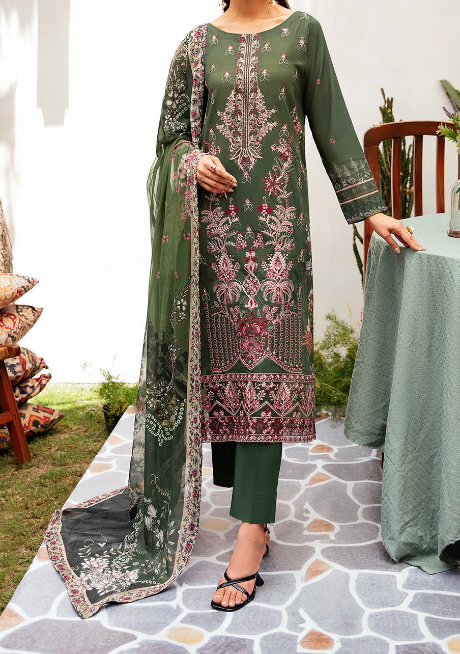 Ramsha Mashaal Embroidered Printed Lawn Dress - db26986