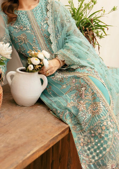 Ramsha Pakistani Luxury Organza Dress - db29112
