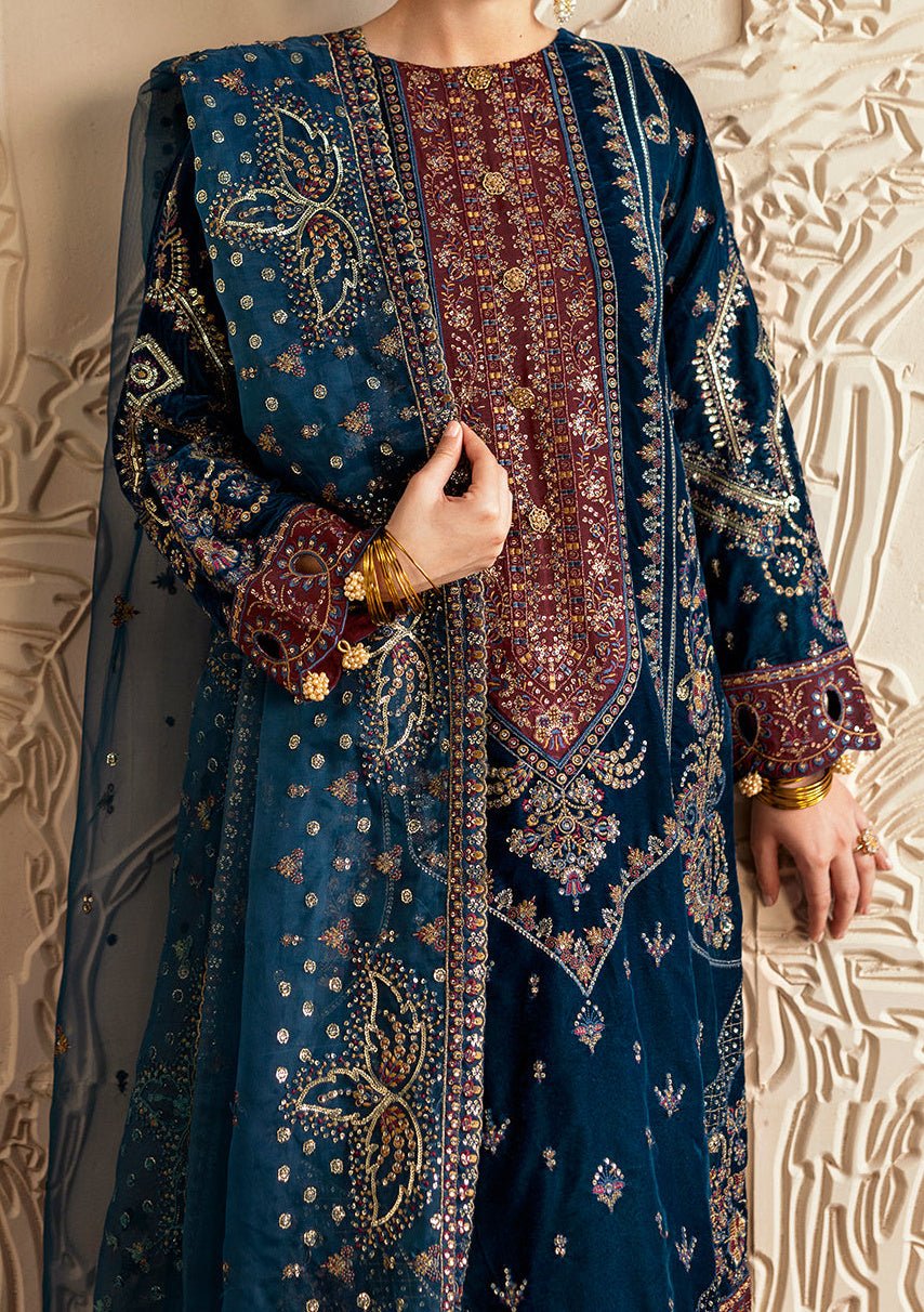 Ramsha Pakistani Luxury Velvet Dress - db27560