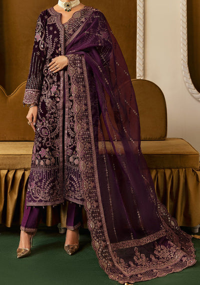 Ramsha Pakistani Luxury Velvet Dress - db27561