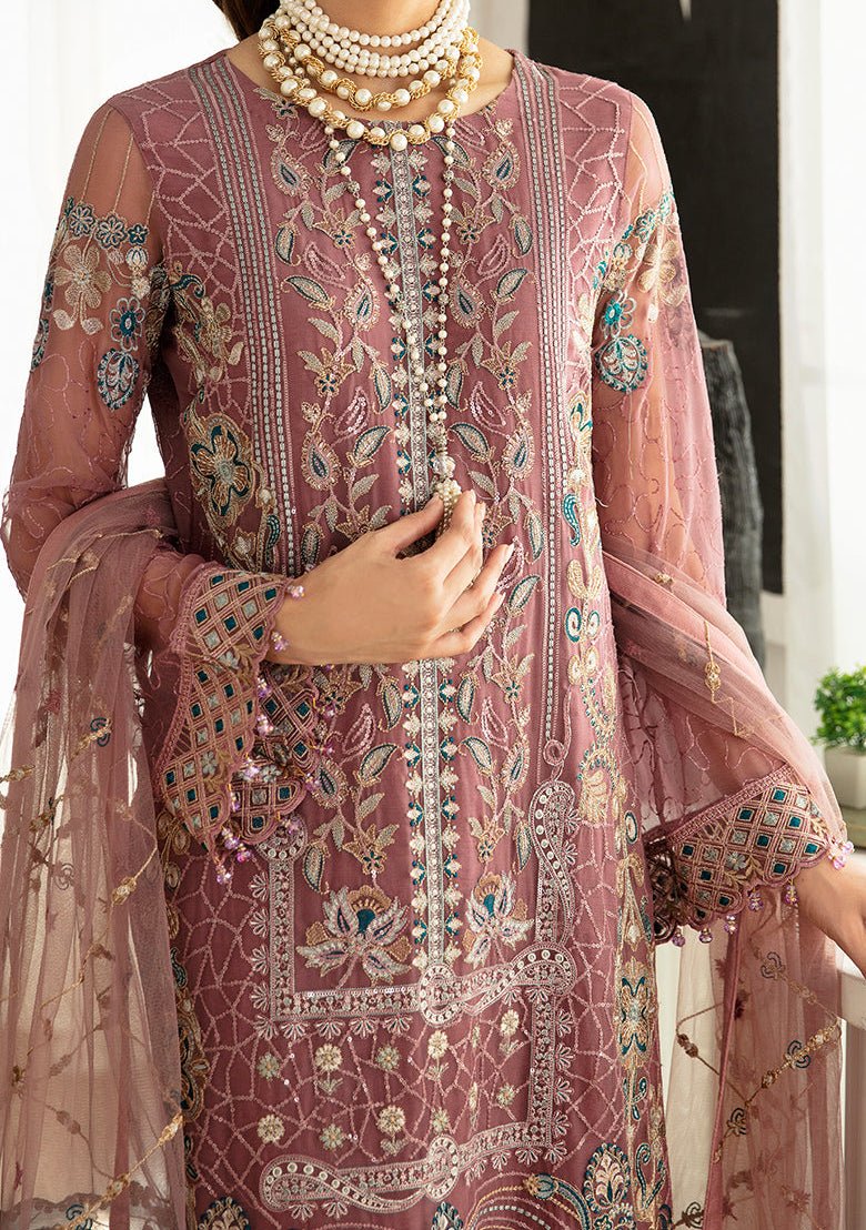 Ramsha Rangoon Pakistani Luxury Chiffon Dress - db28940