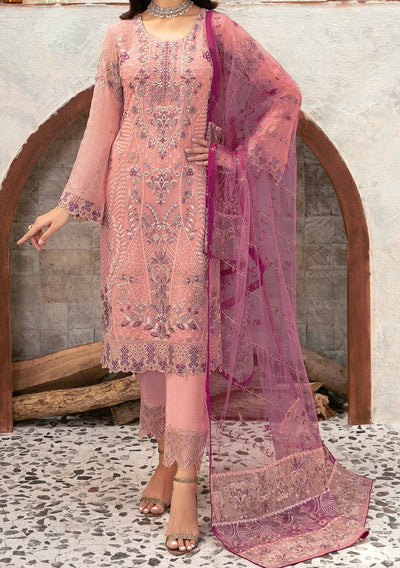 Ramsha Rangoon Pakistani Luxury Chiffon Dress - db26789